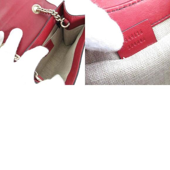 GUCCI Red Leather Shoulder Bag - Picture 5 of 5